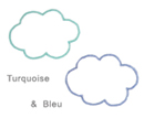 Turquoise et bleu