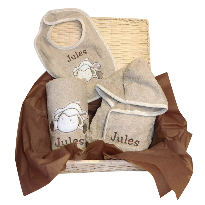 Joli-Cadeau - idée cadeau naissance : Coffret bébé personnalisé mouton