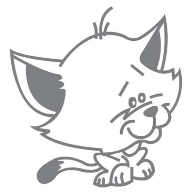 Sticker L&eacute;on le chaton 2