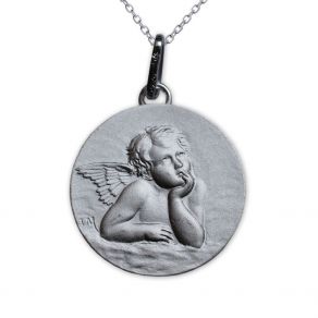 Médaille Ange réveur de Raphaël en argent massif