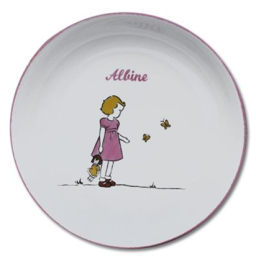 Assiette à bouillie en porcelaine personnalisée