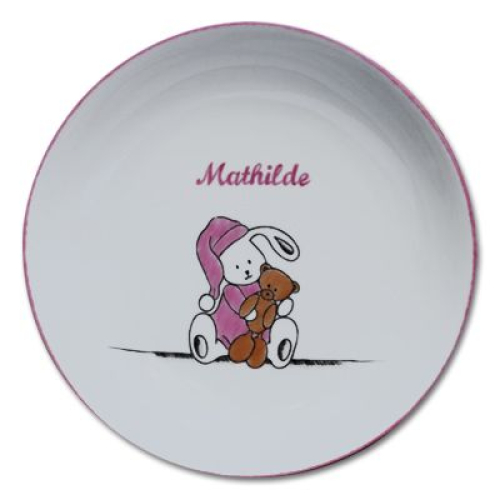 Assiette à bouillie en porcelaine personnalisée