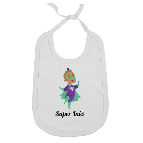 Bavoir personnalisé bébé super héro