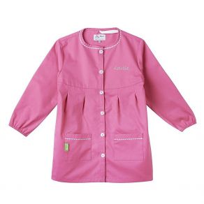 Blouse fille Tann's rose brodée prénom