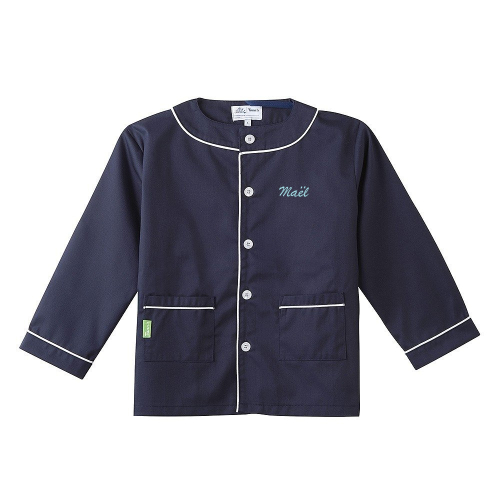 Blouse Tann's bleue marine brodée prénom