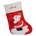 Botte de Noël brodée en feutrine 