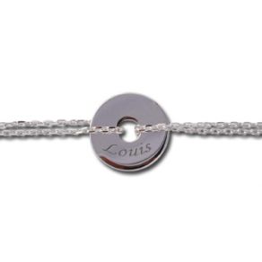 Bracelet chaine jeton ajouré Bracelet chaine jeton ajouré
