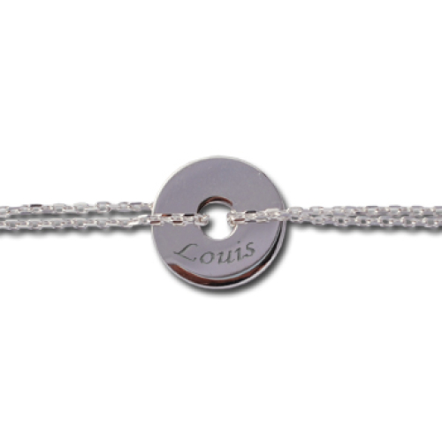 Bracelet chaine jeton ajouré