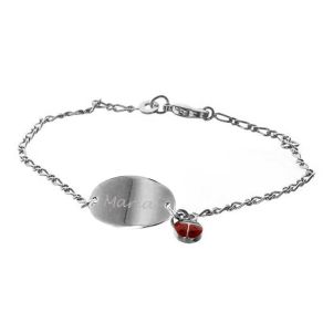 Bracelet coccinelle gravé prénom