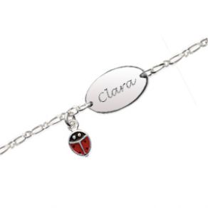 Bracelet jolie coccinelle gravé Bracelet jolie coccinelle gravé