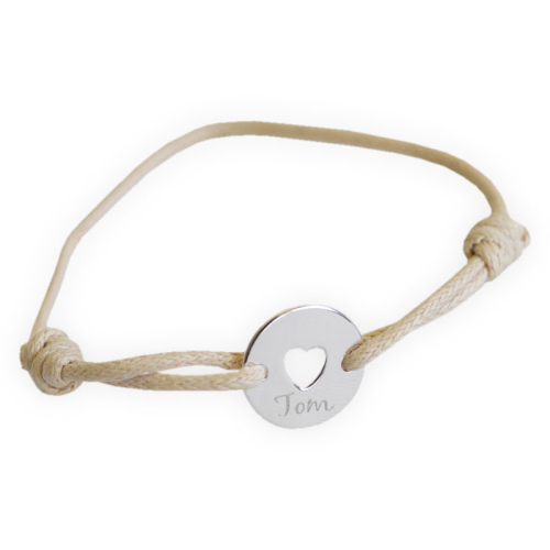 Bracelet enfant coeur gravé