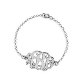 Bracelet initiales monogramme Bracelet initiales monogramme
