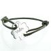 Bracelet trèfle en argent gravé