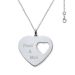Pendentif coeur à coeur gravé