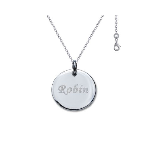 Pendentif rond gravé