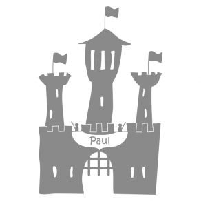 Stickers prénom château fort