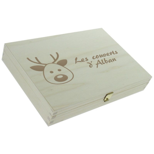 Couverts gravés motif Noel pour enfant