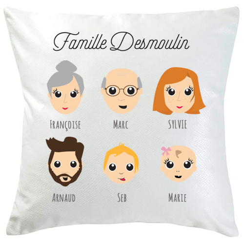 Coussin Famille Heureuse