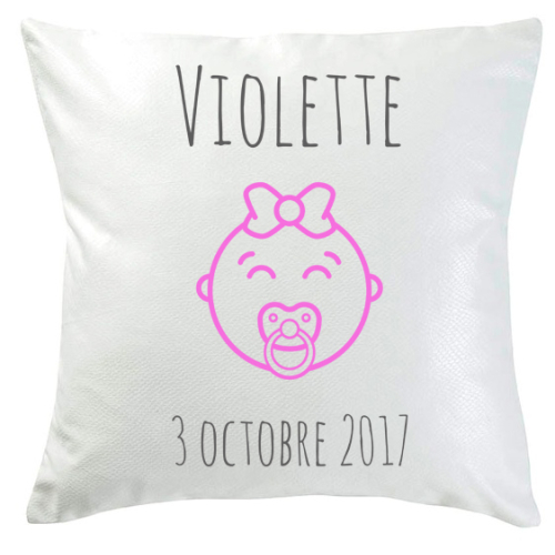 Coussin de naissance joli motif