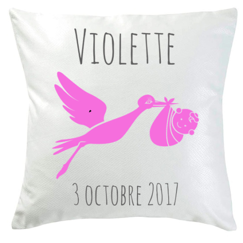 Coussin de naissance joli motif