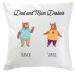 Coussin personnalisé oursons