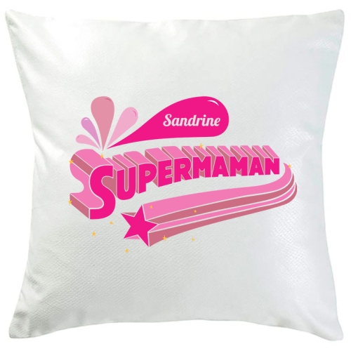 Coussin Super Maman personnalisé