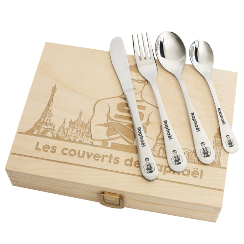 Coffret couverts Super Héros personnalisé