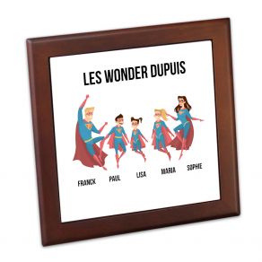 Dessous de plat Super Famille personnalisé