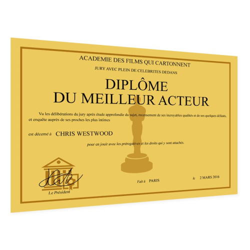 Diplôme original et personnalisé