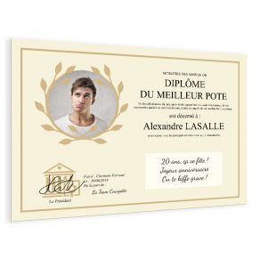 Diplôme original et personnalisé avec photo