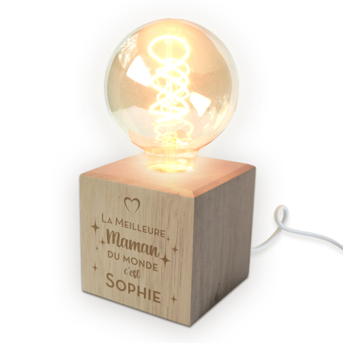 Lampe ampoule personnalisée Maman