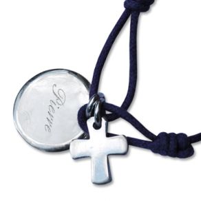 Médaille de baptême et sa croix