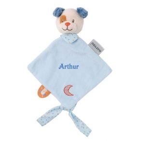Mini doudou Chien brodé au prénom Mini doudou Chien brodé au prénom