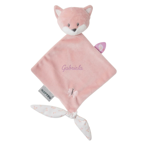 Mini doudou Renard brodé prénom