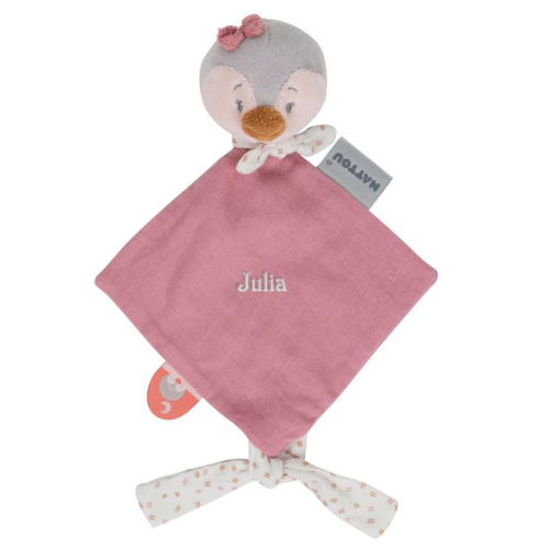 Mini doudou Lapin brodé