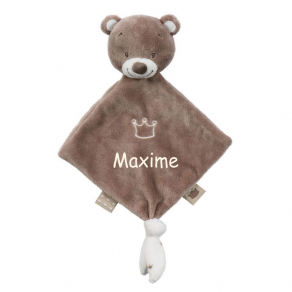 Mini doudou petit ours personnalisé