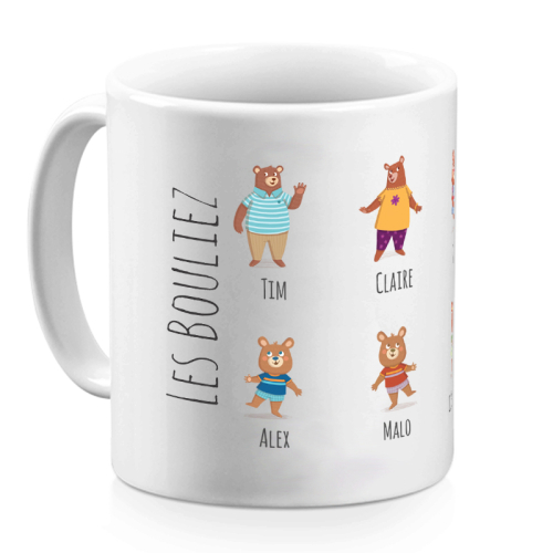 Mug personnalisé oursons