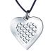 Pendentif coeur quadrillé personnalisé