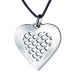 Pendentif coeur quadrillé personnalisé