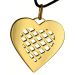 Pendentif coeur quadrillé personnalisé