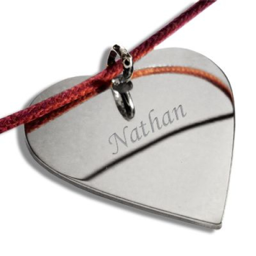 Pendentif coeur plein gravé