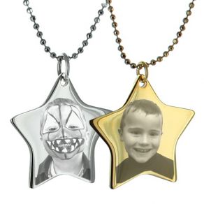 Pendentif étoile photo personnalisé Pendentif étoile photo personnalisé