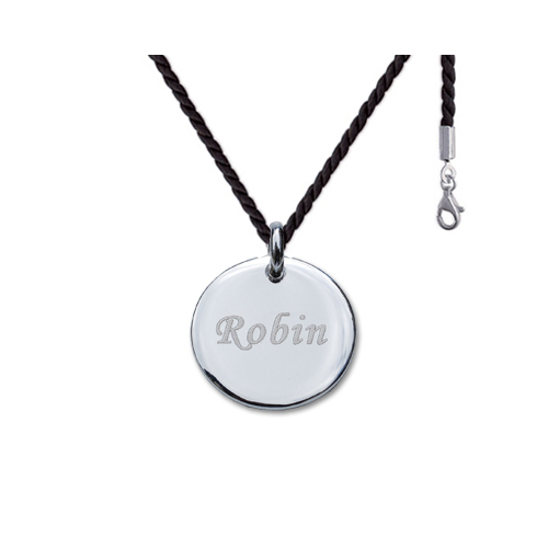 Pendentif rond gravé