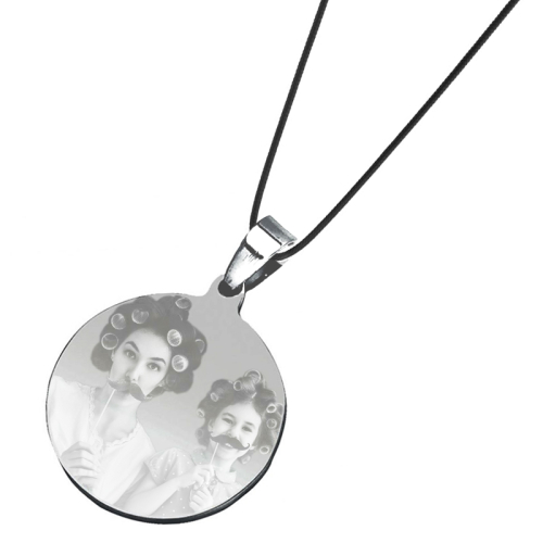 Pendentif rond photo personnalisé