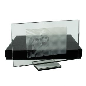 Photo gravée sur verre 15 x 9 cm
