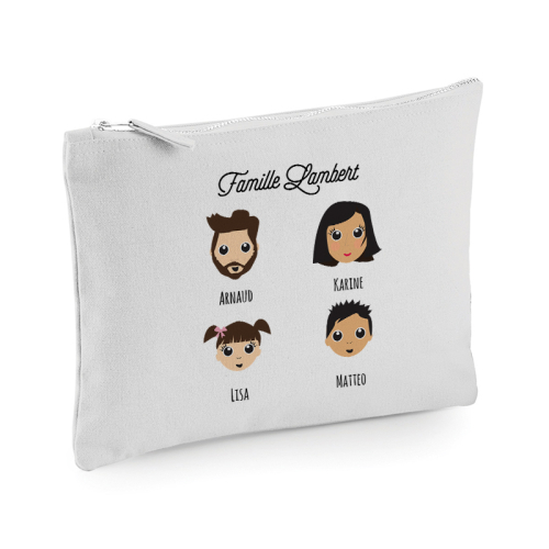 Grande trousse personnalisée Famille Heureuse