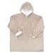 Plaid poncho naturel