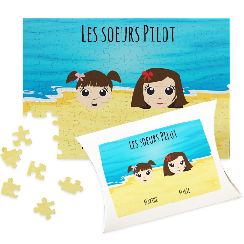 Puzzle Famille Heureuse personnalisé