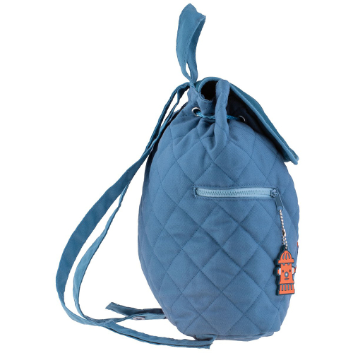 Sac à dos maternelle brodé modèle Pompier - profil