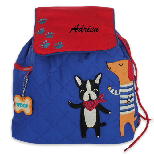 Sac a dos personnalise deux petits chiens 